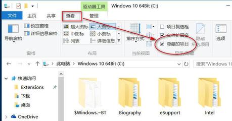 windows显示隐藏文件夹,windows显示隐藏的文件